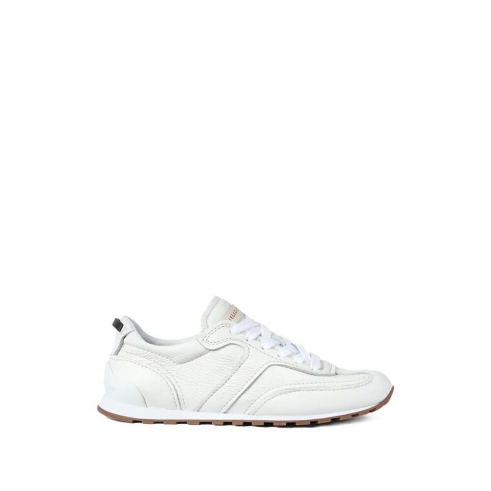 Grained Soft Leather Runners With Shiny Loops Women
